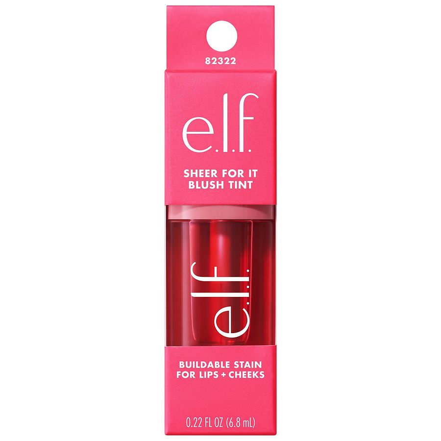 e.l.f. Sheer For It Blush Tint - Buildable Stain for Lip and Cheeks, Pink Positive