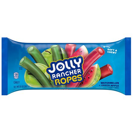 JOLLY RANCHER Ropes Soft  Chewy Candy Watermelon  Green Apple  100 oz