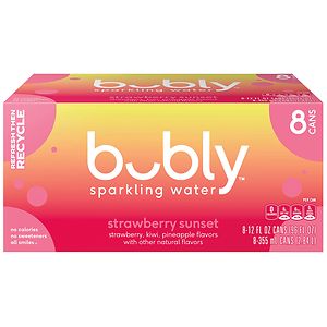 Image of bubly Strawberry Sunset Sparkling Water - 8pk/12 fl oz Cans