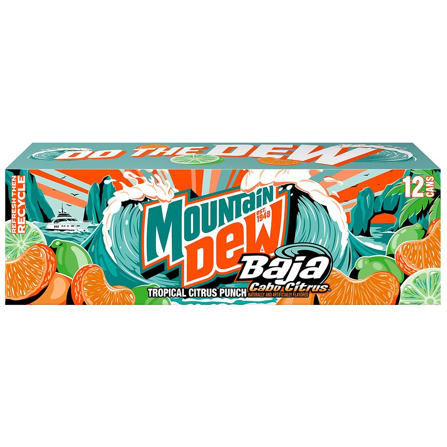 Mountain Dew Soda Baja Cabo Citrus