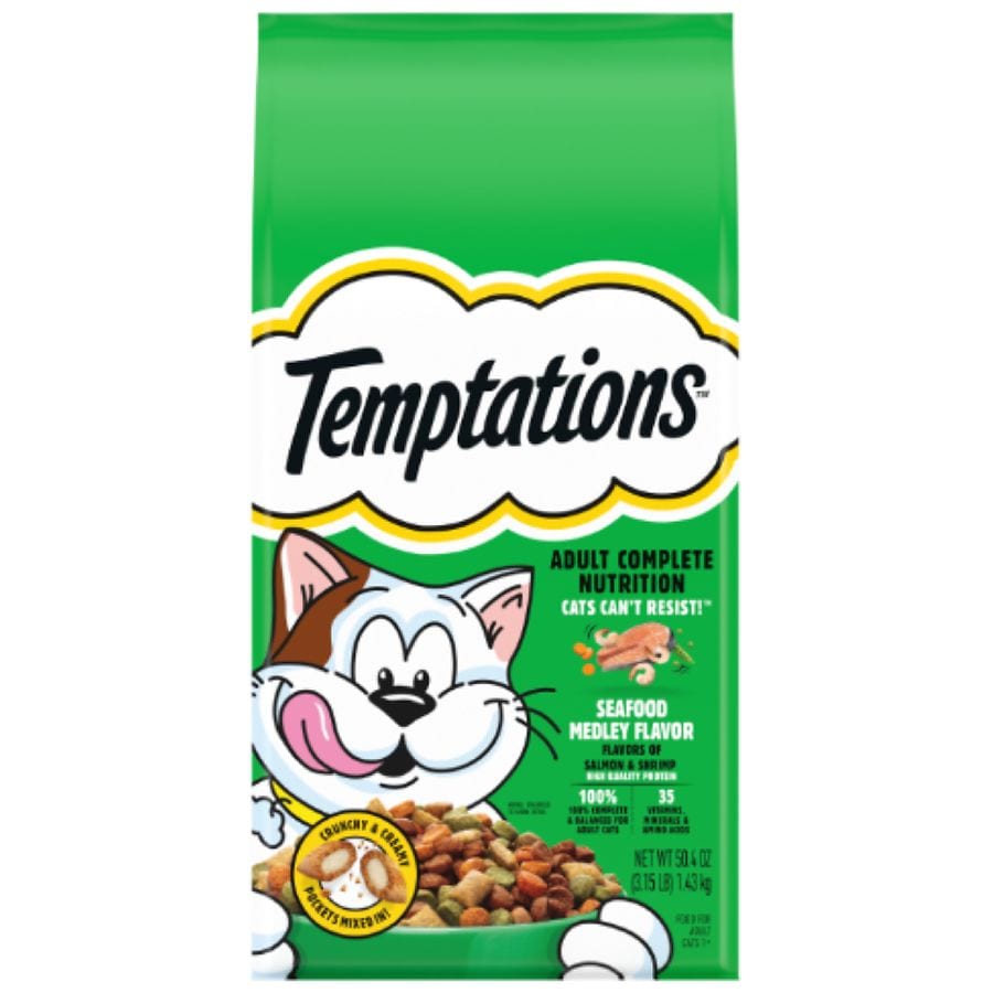 Temptations Adult Dry Cat Food Seafood Medley
