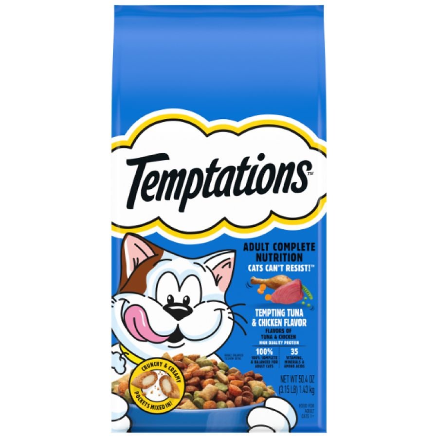 Temptations Adult Dry Cat Food Tuna and Chicken