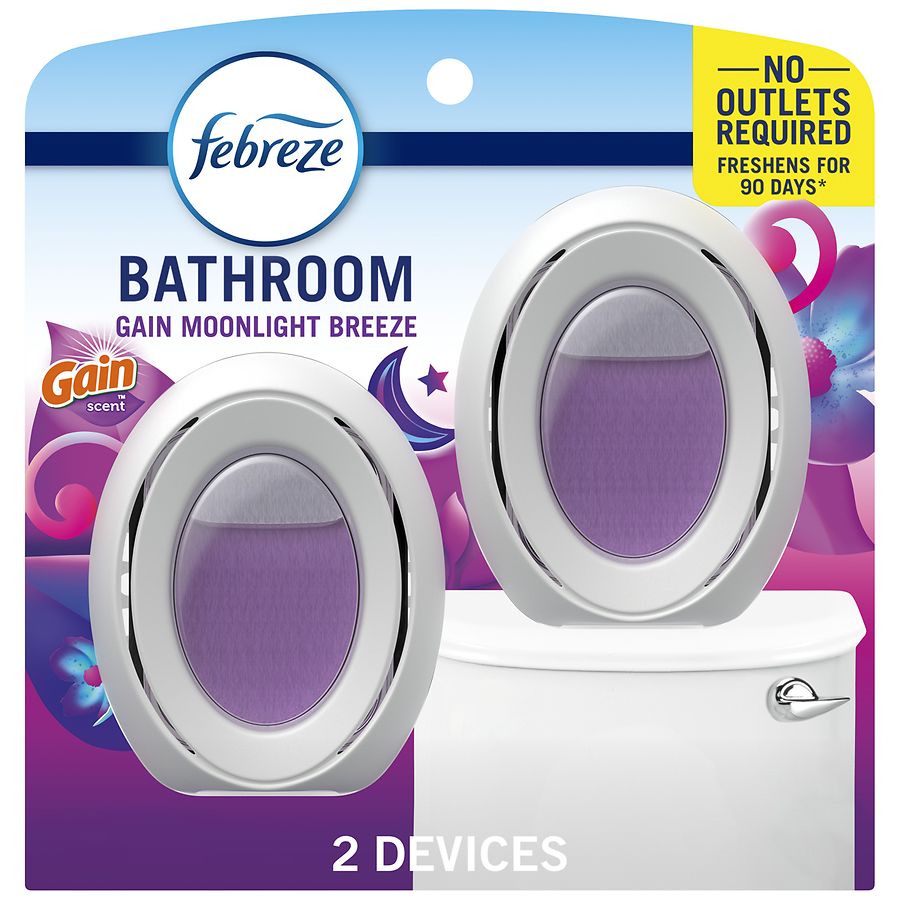 Febreze Bathroom Air Freshener, Odor-Fighting Gain Moonlight Breeze