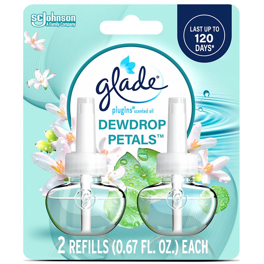 Glade PlugIns, Air Freshener Scented Oil Refills DewDrop Petals