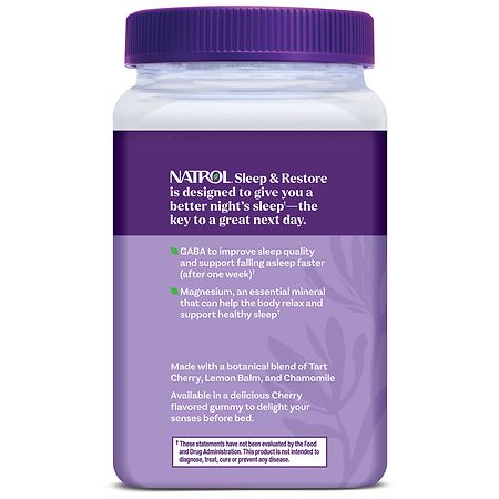 Natrol Sleep and Restore Melatonin-Free Gummies Cherry