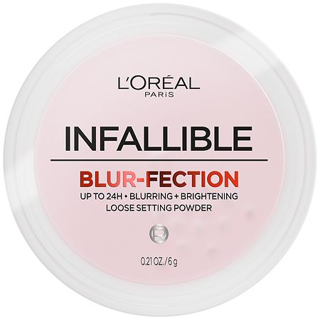 L'Oreal Paris Infallible Blur-Fection, Up To 24H Long-Wear Loose Setting Powder, To Brighten & Blur 10 Light Pink