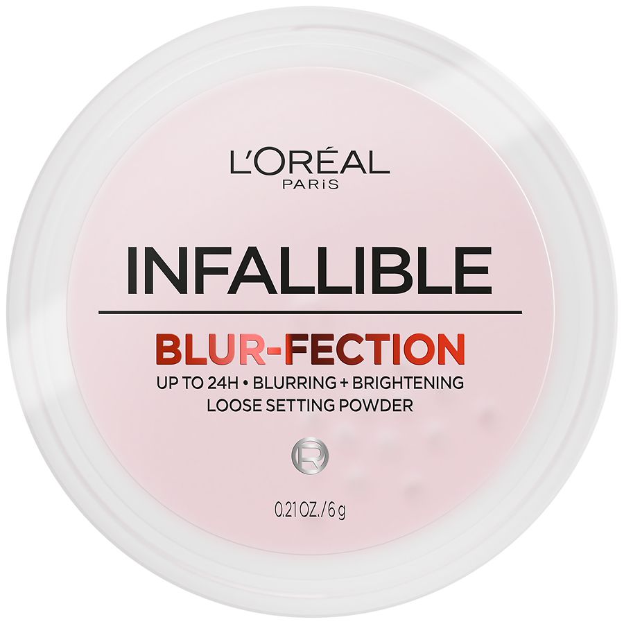 L'Oreal Paris Infallible Blur-Fection, Up To 24H Long-Wear Loose Setting Powder, To Brighten & Blur, 10 Light Pink