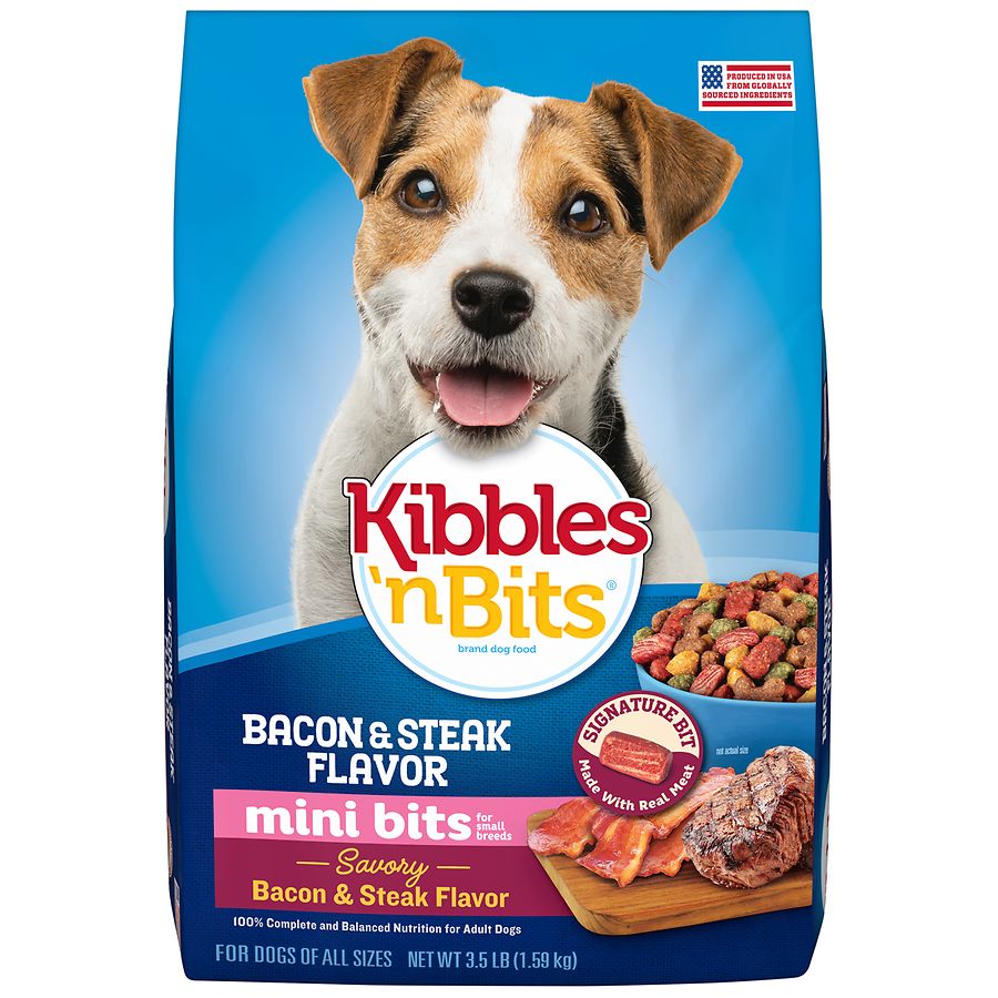 Kibbles 'n Bits Dog Food Bacon & Steak, Mini Bits