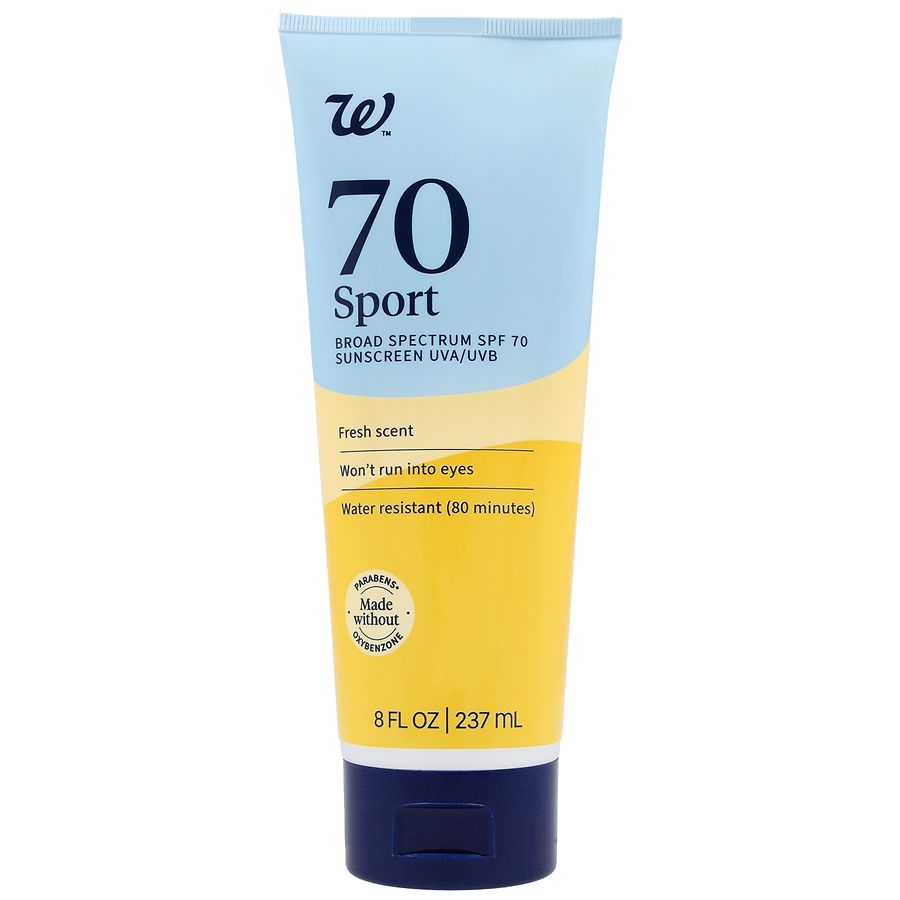 Walgreens Sport Sunscreen Lotion SPF 70 Fresh
