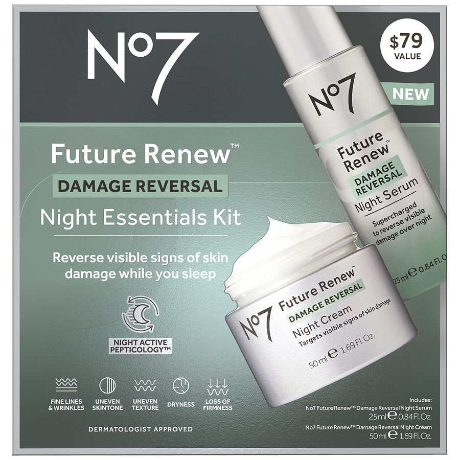 No7 Future Renew Damage Reversal Night Essentials Kit | Walgreens
