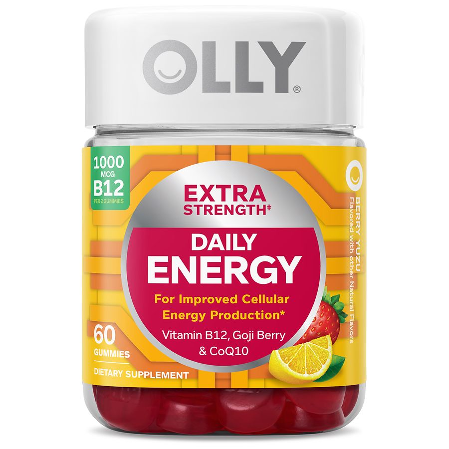 OLLY Extra Strength Daily Energy Berry Yuzu 60ct