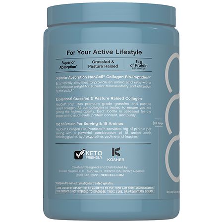 NeoCell Collagen Bio-Peptides Protein Powdered Dietary Supplement  Unflavored