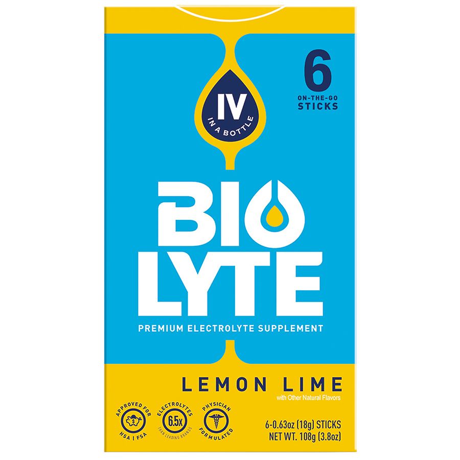 BIOLYTE Premium Electrolyte Supplement Lemon Lime | Walgreens