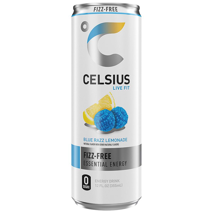 Celsius Fizz Free Energy Drink, Can Blue Razz Lemonade