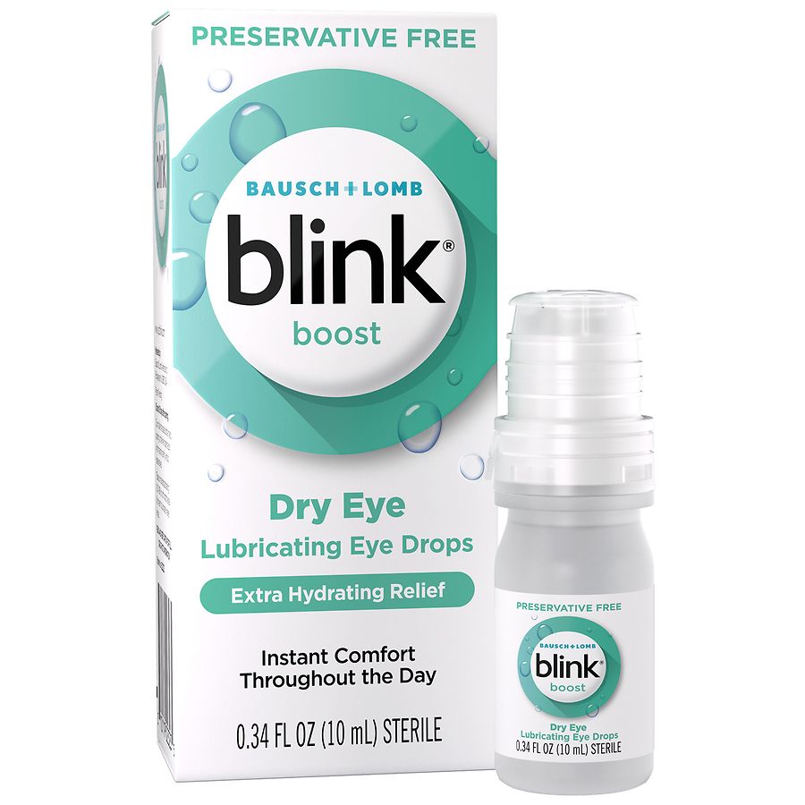 Blink Boost Preservative-Free Lubricating Drops for Dry Eyes, Extra Hydrating Relief
