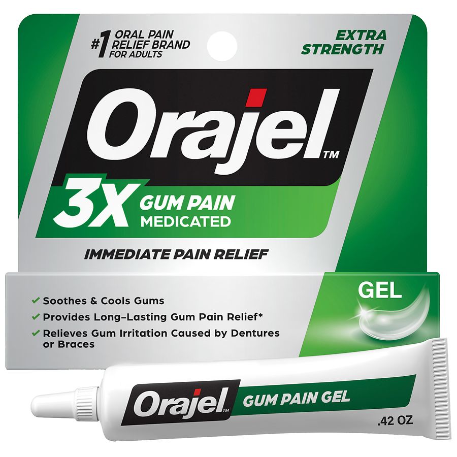 Orajel 3X Medicated Oral Pain Relief Gel