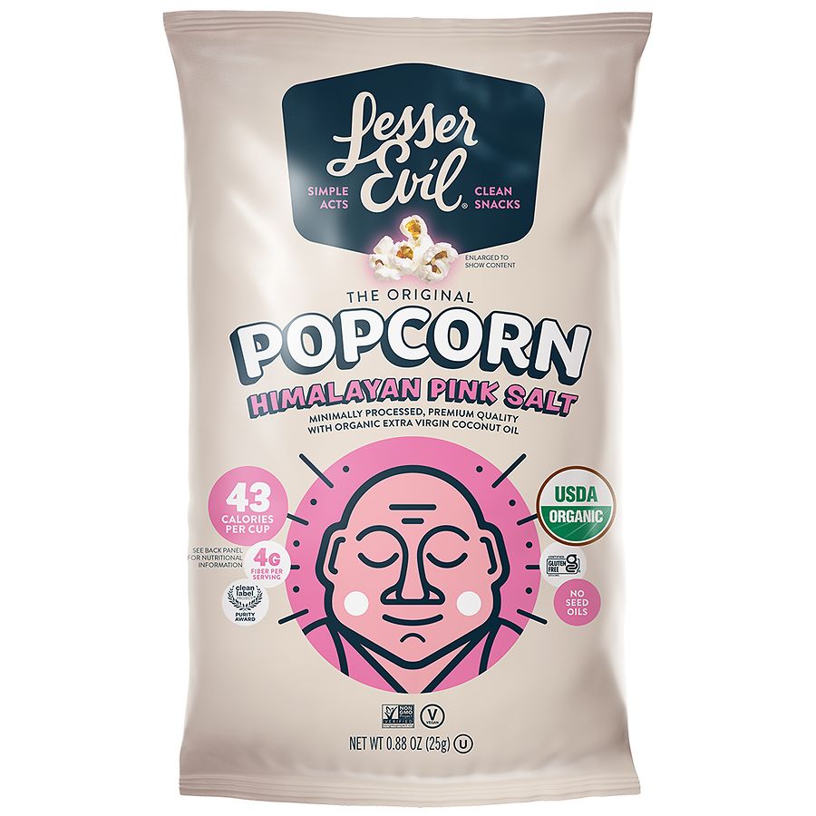 LesserEvil Popcorn Himalayan Pink Salt