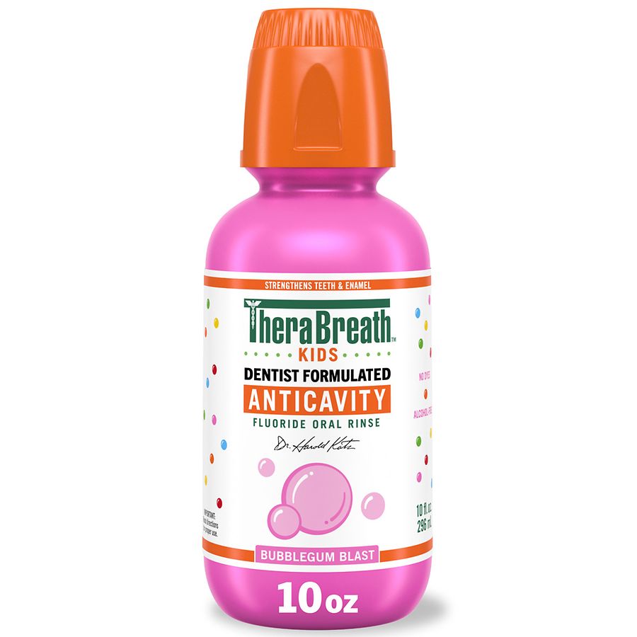 TheraBreath Kids Anti Cavity Oral Rinse Bubblegum Blast