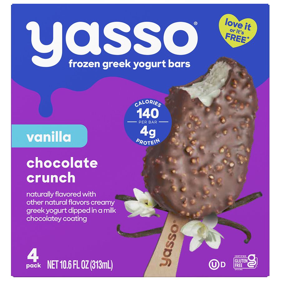 Yasso Frozen Greek Yogurt Bars Vanilla Chocolate Crunch | Walgreens