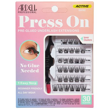 Ardell Press On Pre-Glued Underlash Extensions Active Gainz Black
