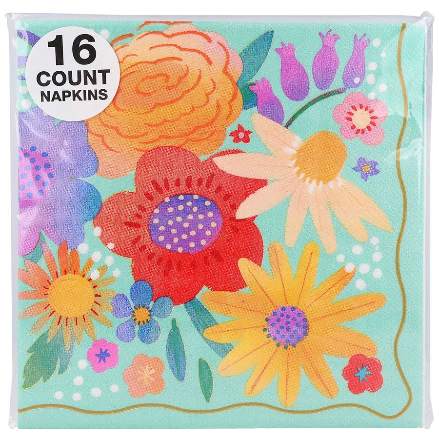 カラフルな花柄いろいろOPPテープ26個セット Festive Voice Lunch Napkins Floral | Walgreens