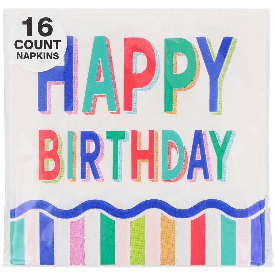 Festive Voice Lunch Napkins Birthday Brights