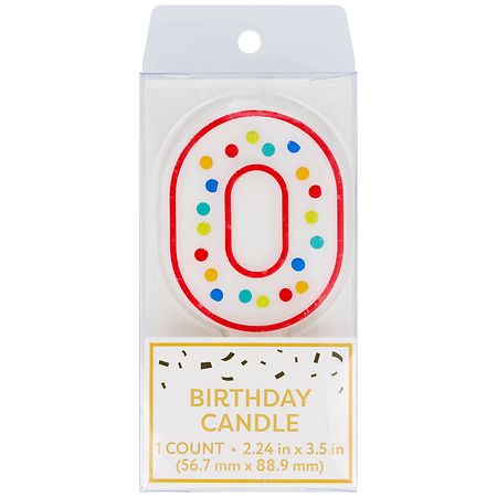 Festive Voice Birthday Candle, Zero, Dot - 1.0 ea