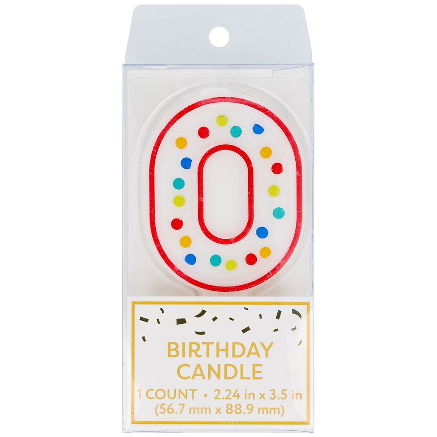 Festive Voice Birthday Candle, Zero, Dot