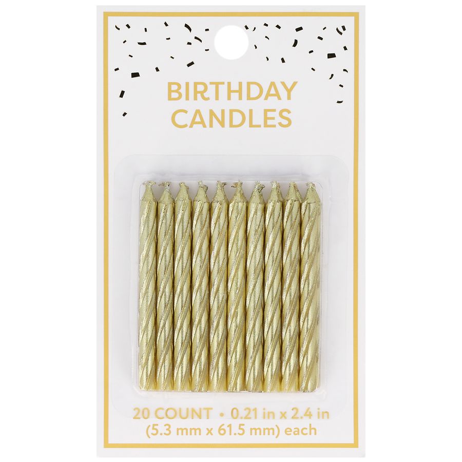 Festive Voice Birthday Candles Gold