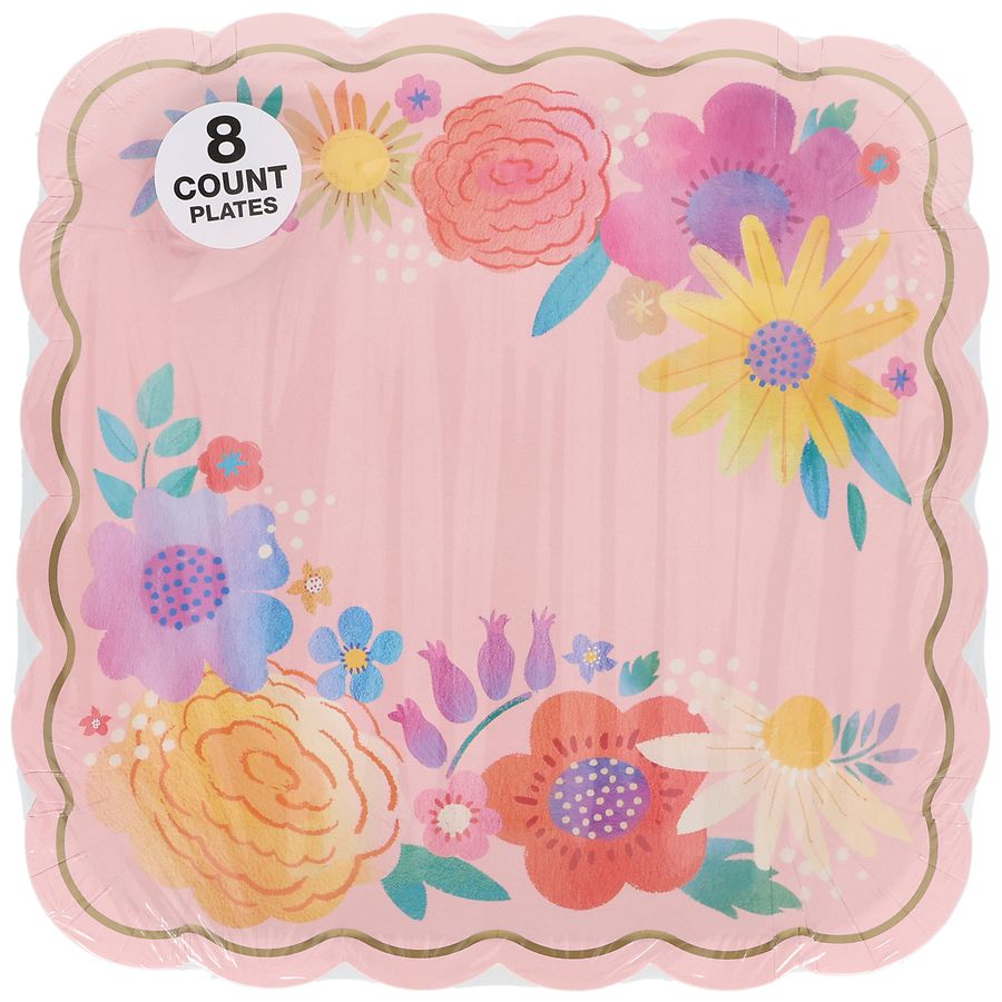 Festive Voice Plates Floral Large