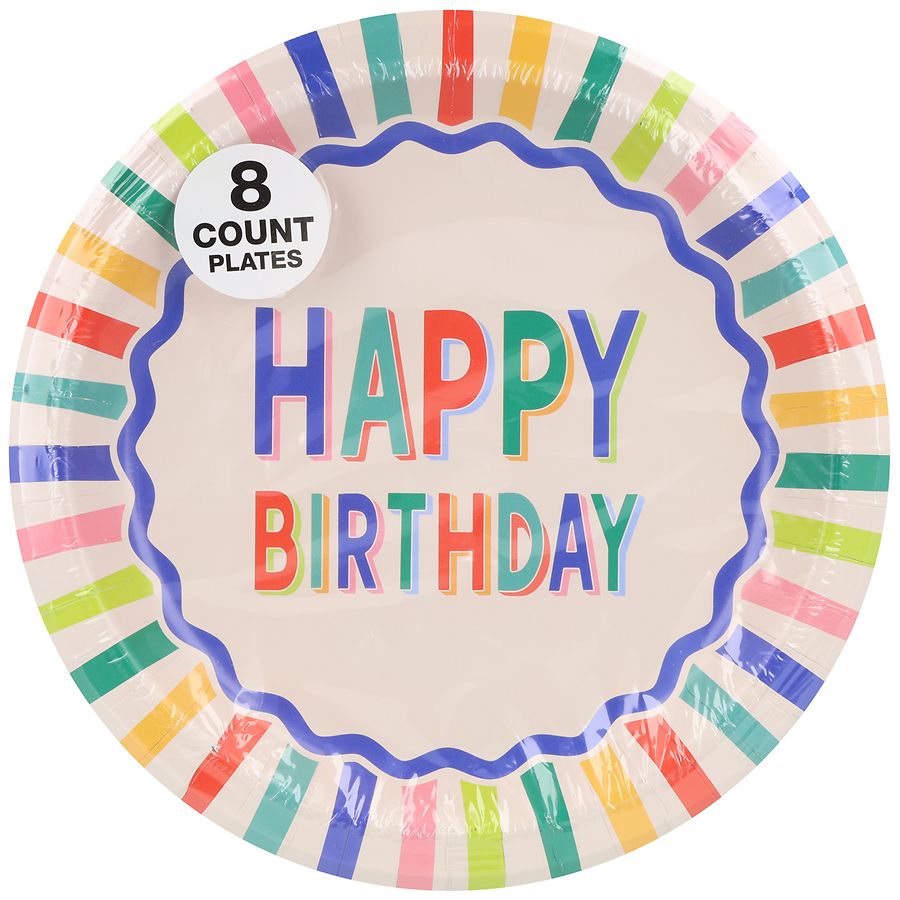 Festive Voice Plates Birthday Large