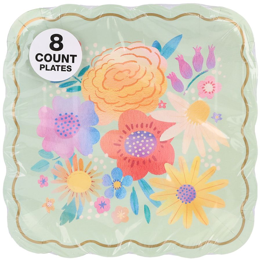 Festive Voice Plates Floral Small
