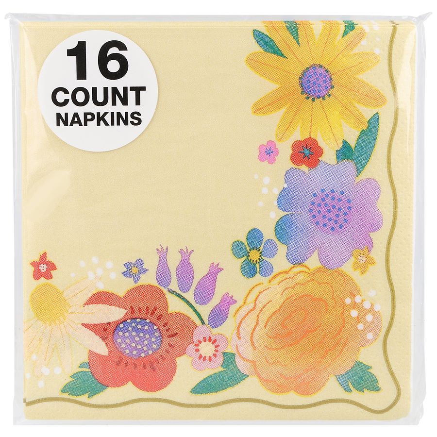 Festive Voice Beverage Napkins Floral