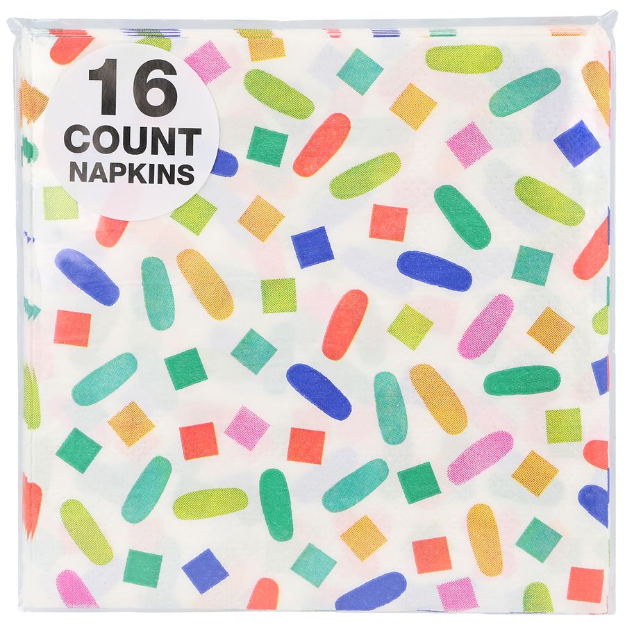 Festive Voice Beverage Napkins Confetti