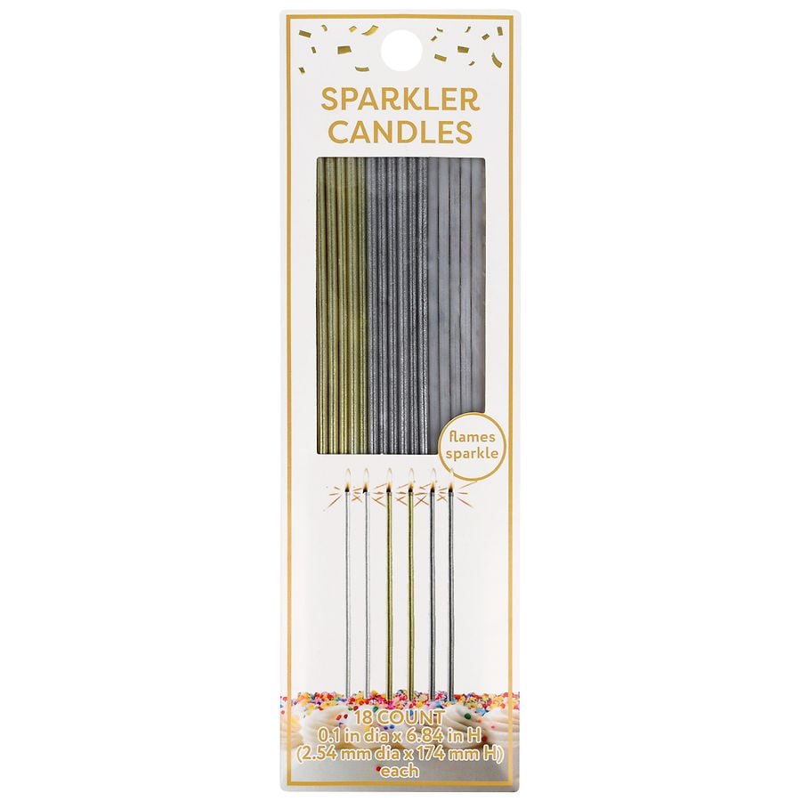 Festive Voice Sparkler Candles Gold & Silver