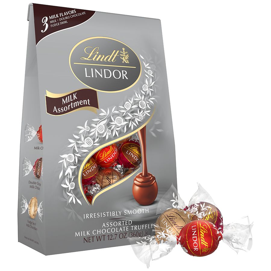 LINDT LINDOR ASSORTED 3箱セット 9000 Lindor Milk Chocolate Truffles Assorted | Walgreens
