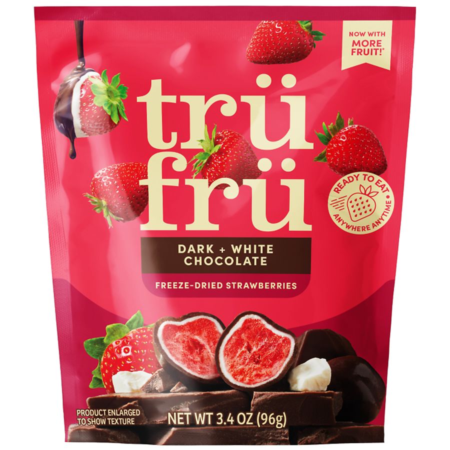 Tru Fru Freeze-Dried Dark + White Chocolate Strawberries Dark + White Chocolate