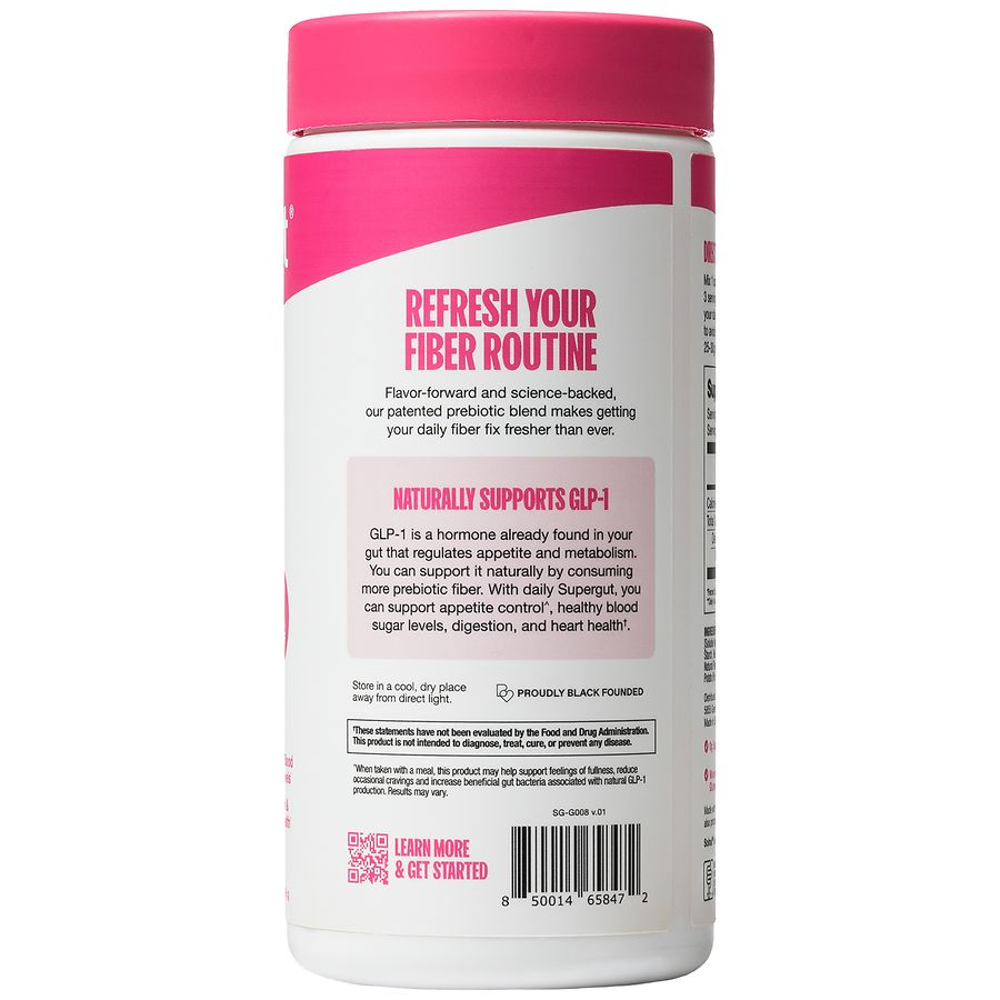 glp 1 hormone supplement Supergut GLP-1 Daily Support Prebiotic Fiber Blend, Powder Dietary  Supplement Raspberry Lemon