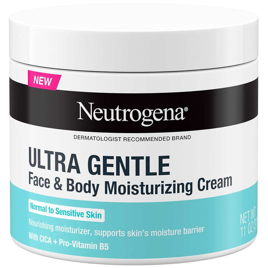 Neutrogena Ultra Gentle Face & Body Moisturizing Cream, for Normal to Sensitive Skin