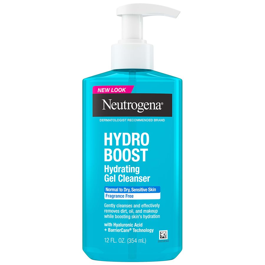 Neutrogena Hydro Boost Hydrating Gel Face Wash Fragrance-Free, Normal to Dry Sensitive Skin