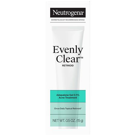 Neutrogena Evenly Clear Retinoid Adapalene Gel 0.1% Acne Spot Treatment, Once-Daily