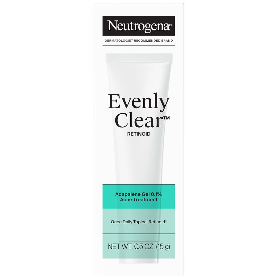 Neutrogena Evenly Clear Retinoid Adapalene Gel 0.1% Acne Spot Treatment, Once-Daily