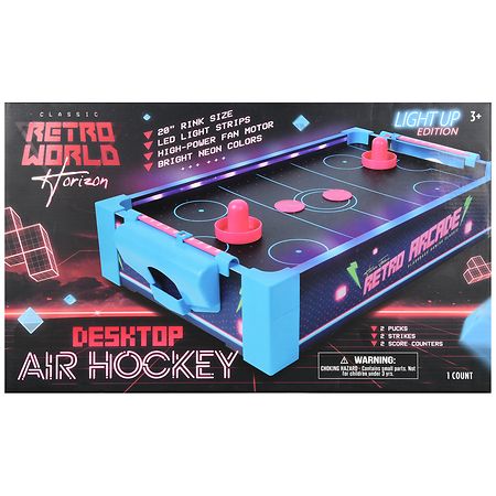 Festive Voice Classic Retro World Horizon Desktop Air Hockey Light Up Edition