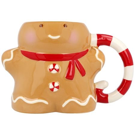 Festive Voice Ceramic Mug, Gingerbread 14.2 fl oz