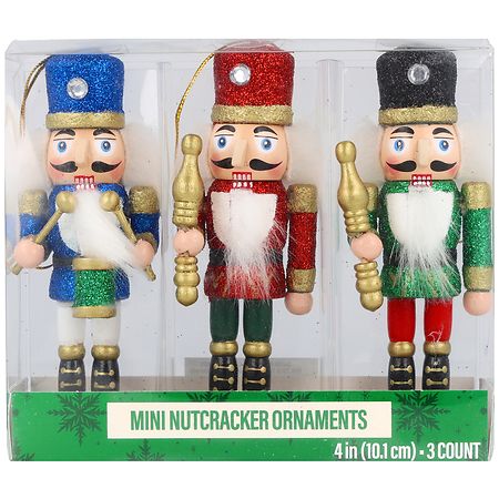 Festive Voice Mini Nutcracker Ornaments