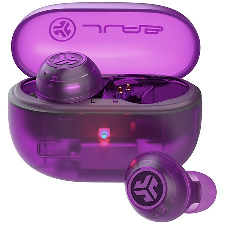 JLab Audio Go Pop ANC True Wireless Earbuds Transparent Purple