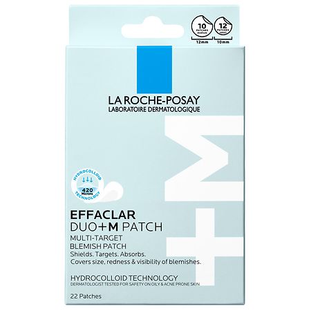 La Roche-Posay Duo+M Multi-Target Blemish Patch, Hydrocolloid Acne Pimple Patches