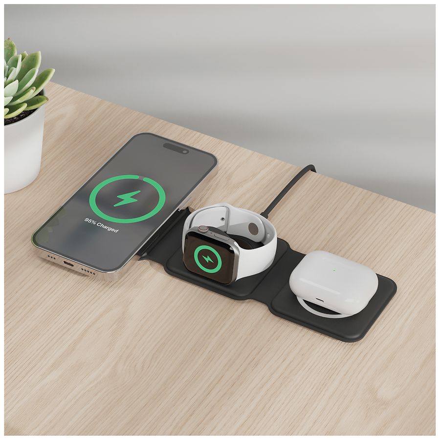 Just Wireless 3 in 1 Magnetic Wireless Charger 20 Watt Adapter