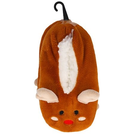 Festive Voice Kid's Slipper Socks, Reindeer Size 8-10