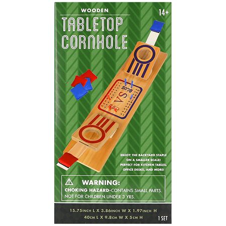 Festive Voice Wooden Tabletop Cornhole Set - 1.0 set